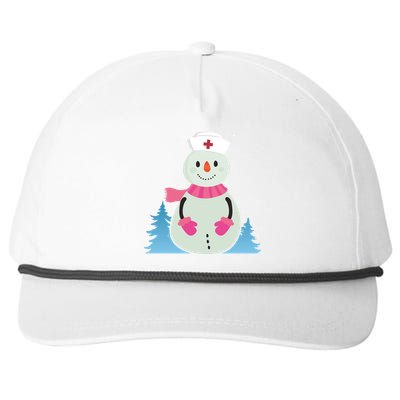 Christmas Snow With Nurse Cap Xmas Nursing Squad Gift Snapback Five-Panel Rope Hat