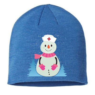 Christmas Snow With Nurse Cap Xmas Nursing Squad Gift Sustainable Beanie