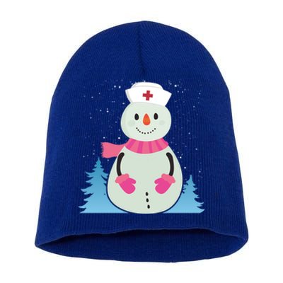 Christmas Snow With Nurse Cap Xmas Nursing Squad Gift Short Acrylic Beanie