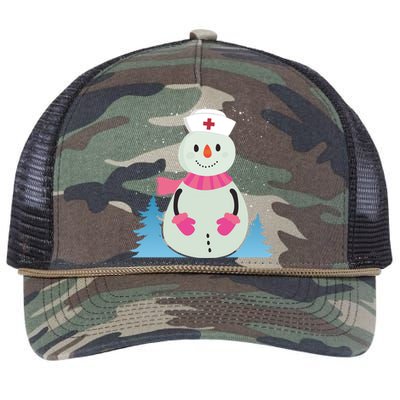 Christmas Snow With Nurse Cap Xmas Nursing Squad Gift Retro Rope Trucker Hat Cap