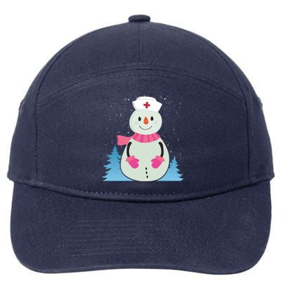 Christmas Snow With Nurse Cap Xmas Nursing Squad Gift 7-Panel Snapback Hat