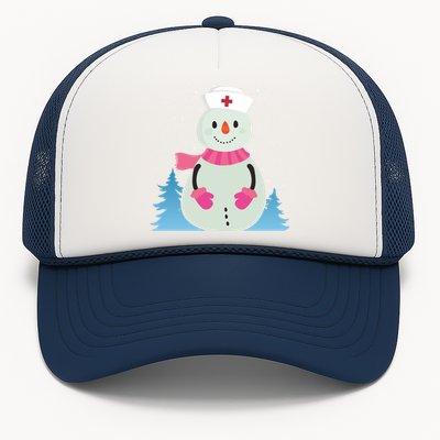 Christmas Snow With Nurse Cap Xmas Nursing Squad Gift Trucker Hat