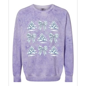 Christmas Snowflake Winter Christmas Coquette Bow Christmas Gift Colorblast Crewneck Sweatshirt