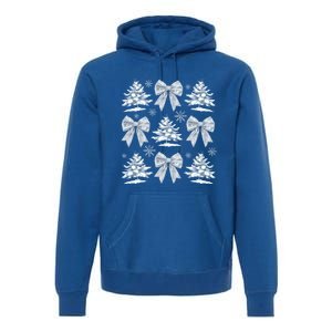 Christmas Snowflake Winter Christmas Coquette Bow Christmas Gift Premium Hoodie