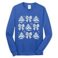 Christmas Snowflake Winter Christmas Coquette Bow Christmas Gift Tall Long Sleeve T-Shirt