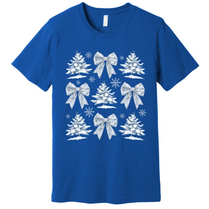 Christmas Snowflake Winter Christmas Coquette Bow Christmas Gift Premium T-Shirt