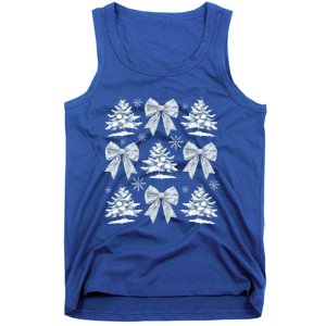 Christmas Snowflake Winter Christmas Coquette Bow Christmas Gift Tank Top