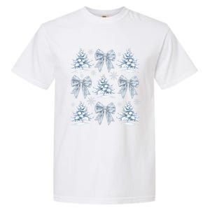 Christmas Snowflake Winter Christmas Coquette Bow Christmas Gift Garment-Dyed Heavyweight T-Shirt