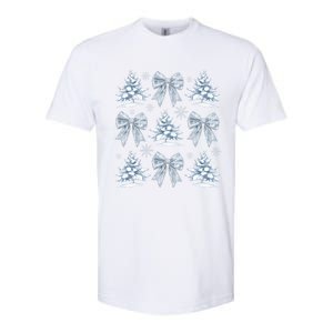 Christmas Snowflake Winter Christmas Coquette Bow Christmas Gift Softstyle CVC T-Shirt