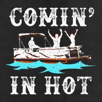 Comin In Hot Funny Pontoon Boat River Lake Boating Gift Idea Beanie