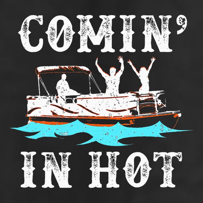 Comin In Hot Funny Pontoon Boat River Lake Boating Gift Idea Beanie