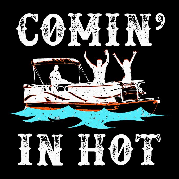 Comin In Hot Funny Pontoon Boat River Lake Boating Gift Idea Zip Tote Bag