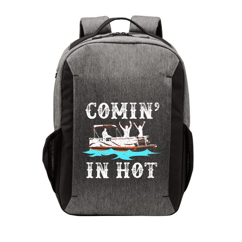 Comin In Hot Funny Pontoon Boat River Lake Boating Gift Idea Vector Backpack