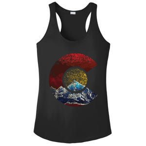 Colorado Shirts With Flag Themed Mountain Ladies PosiCharge Competitor Racerback Tank