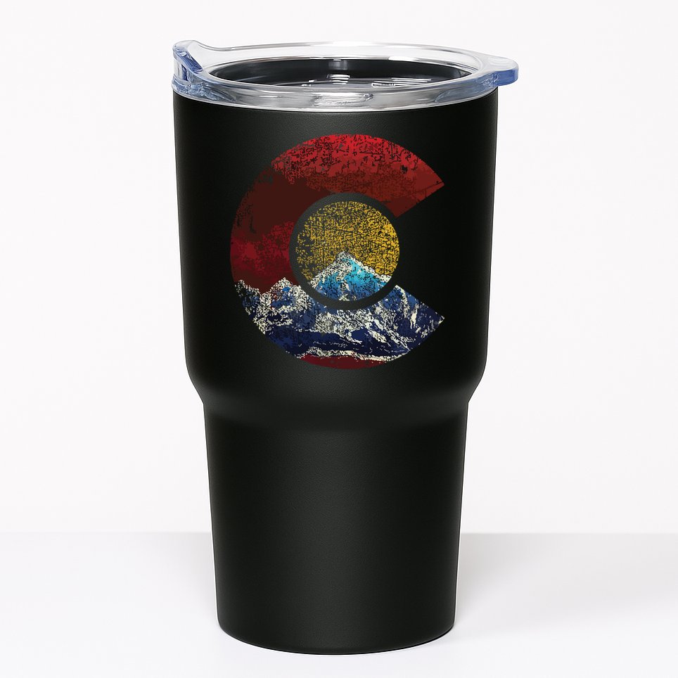 Colorado Shirts With Flag Themed Mountain Tumbler