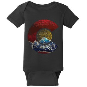 Colorado Shirts With Flag Themed Mountain Baby Bodysuit