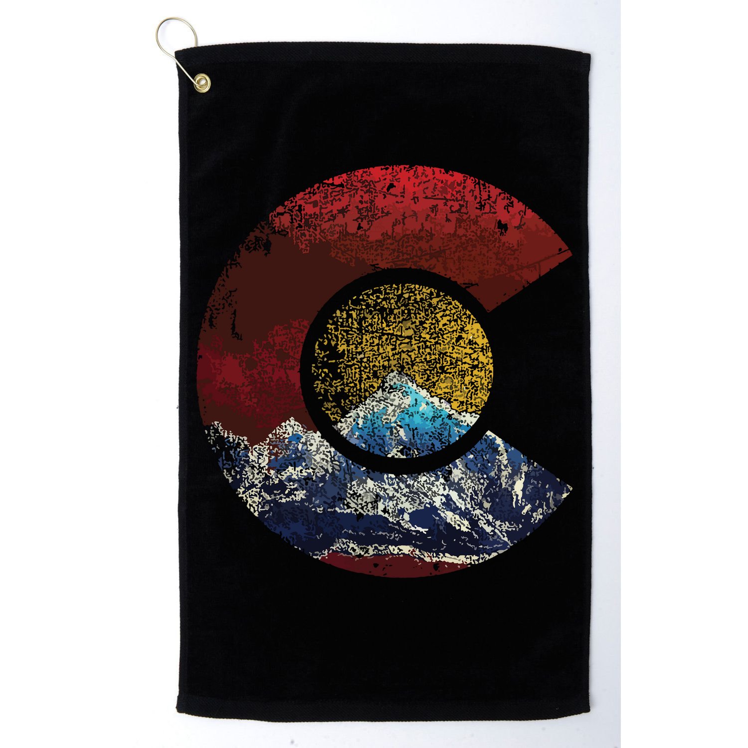 Colorado Shirts With Flag Themed Mountain Golf Towel