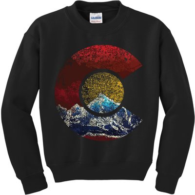 Colorado Shirts With Flag Themed Mountain Kids Sweatshirt