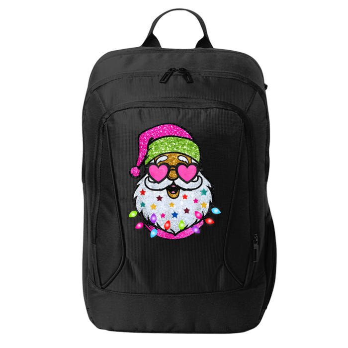 Cute Santa With Sunglasses Bling Bling Funny Christmas City Backpack