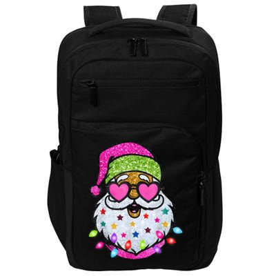 Cute Santa With Sunglasses Bling Bling Funny Christmas Impact Tech Backpack