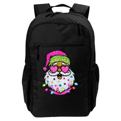 Cute Santa With Sunglasses Bling Bling Funny Christmas Daily Commute Backpack