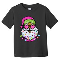 Cute Santa With Sunglasses Bling Bling Funny Christmas Toddler T-Shirt