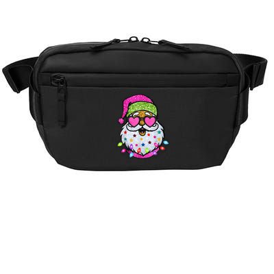 Cute Santa With Sunglasses Bling Bling Funny Christmas Crossbody Pack