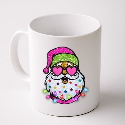 Cute Santa With Sunglasses Bling Bling Funny Christmas Coffee Mug