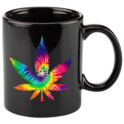 Cannabis Smoke Weed Tie Dye Hippie 420 Marijuana Stoner Tank Top 11oz C Handle Ceramic Mug