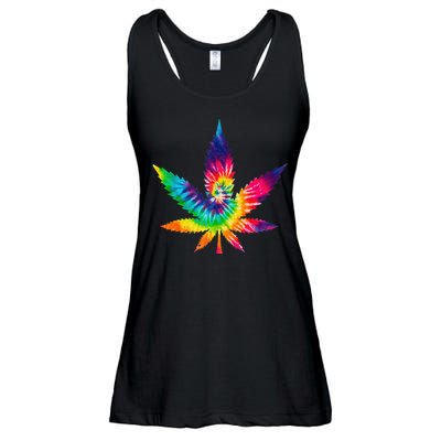 Cannabis Smoke Weed Tie Dye Hippie 420 Marijuana Stoner Tank Top Ladies Essential Flowy Tank