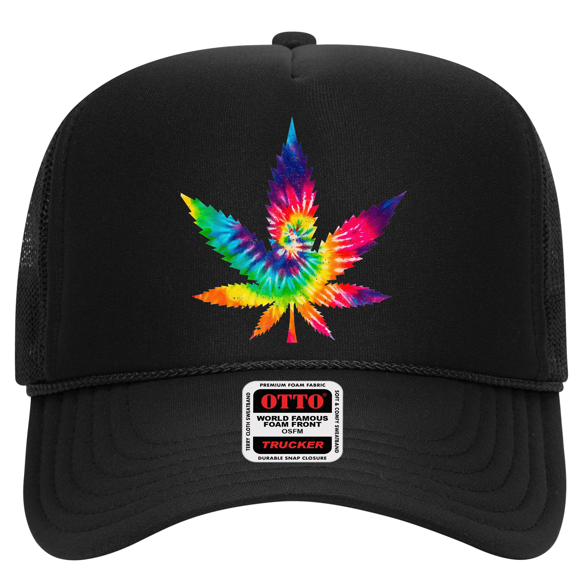 Cannabis Smoke Weed Tie Dye Hippie 420 Marijuana Stoner Tank Top Hat