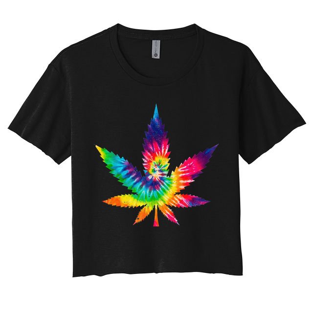Cannabis Smoke Weed Tie Dye Hippie 420 Marijuana Stoner Tank Top Crop Top