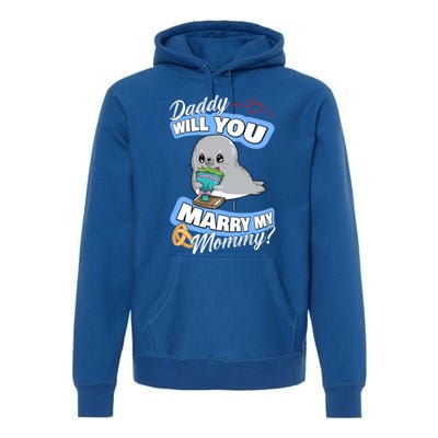 Cute Seal Wedding Offer Daddy Will You Marry My Mommy Gift Premium Hoodie