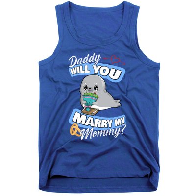 Cute Seal Wedding Offer Daddy Will You Marry My Mommy Gift Tank Top