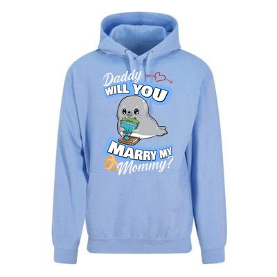 Cute Seal Wedding Offer Daddy Will You Marry My Mommy Gift Unisex Surf Hoodie