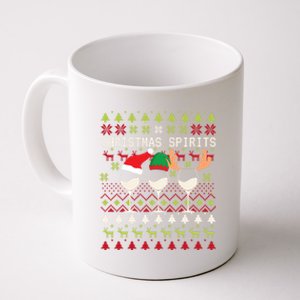 Christmas Spirits Wine Glasses Xmas Ugly Christmas Gift Coffee Mug