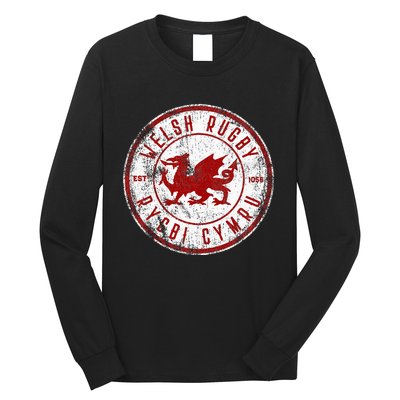 Cymru Souvenir Wales Rugby Top Welsh Rugby Football Long Sleeve Shirt