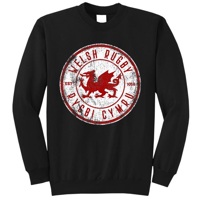 Cymru Souvenir Wales Rugby Top Welsh Rugby Football Tall Sweatshirt