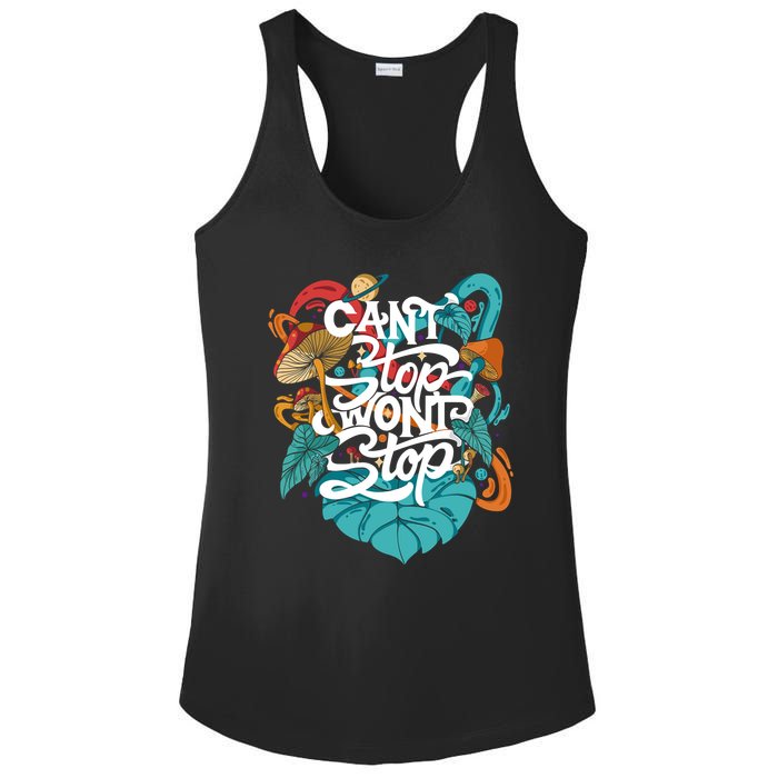 Can't Stop Won't Stop Ladies PosiCharge Competitor Racerback Tank