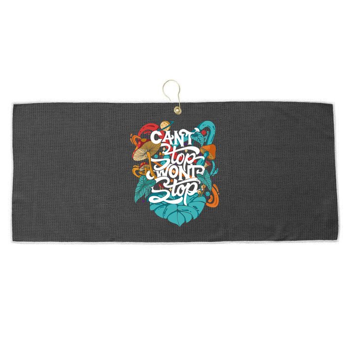 Can't Stop Won't Stop Large Microfiber Waffle Golf Towel