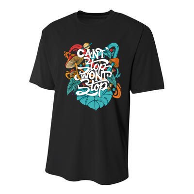 Can't Stop Won't Stop Youth Performance Sprint T-Shirt