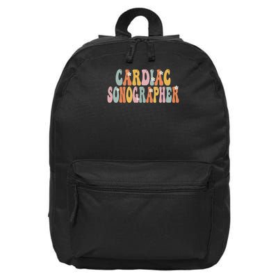 Cardiac Sonographer Week Groovy Appreciation Day For Women 16 in Basic Backpack