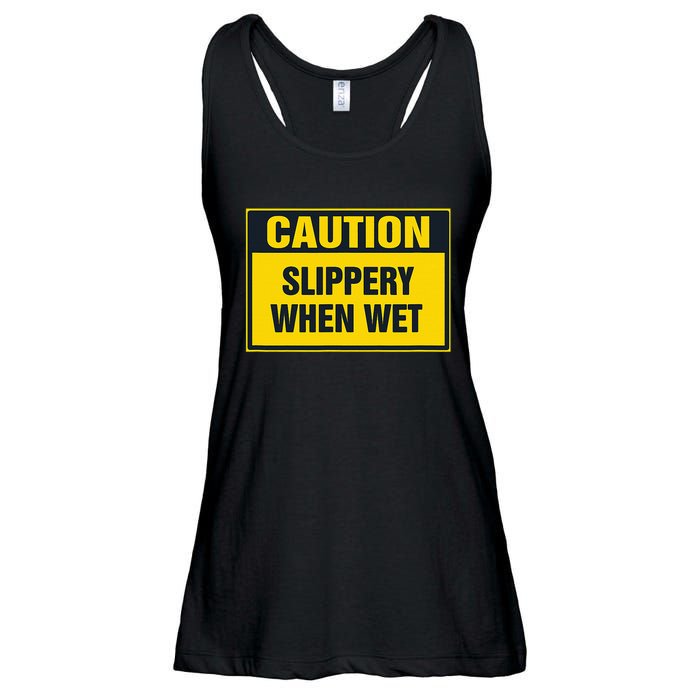 Caution Slippery When Wet Ladies Essential Flowy Tank