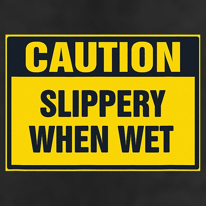 Caution Slippery When Wet 25L Jumbo Tote