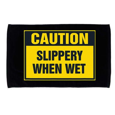 Caution Slippery When Wet Microfiber Hand Towel