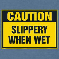Caution Slippery When Wet Garment-Dyed Sweatshirt