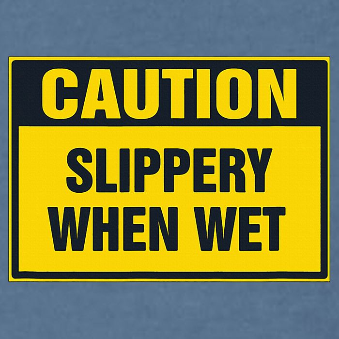 Caution Slippery When Wet Garment-Dyed Sweatshirt