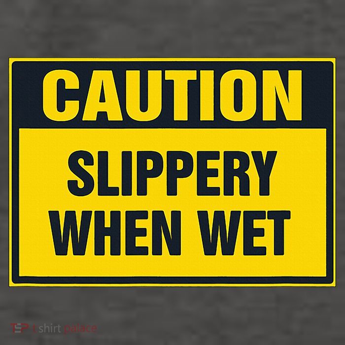 Caution Slippery When Wet Vector Backpack