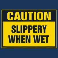 Caution Slippery When Wet Infant Baby Jersey Bodysuit