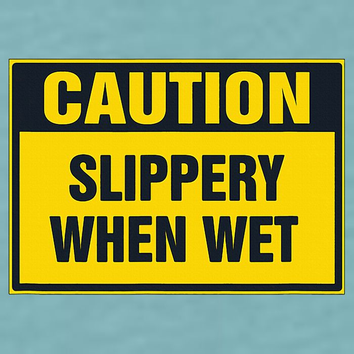 Caution Slippery When Wet Sueded Cloud Jersey T-Shirt